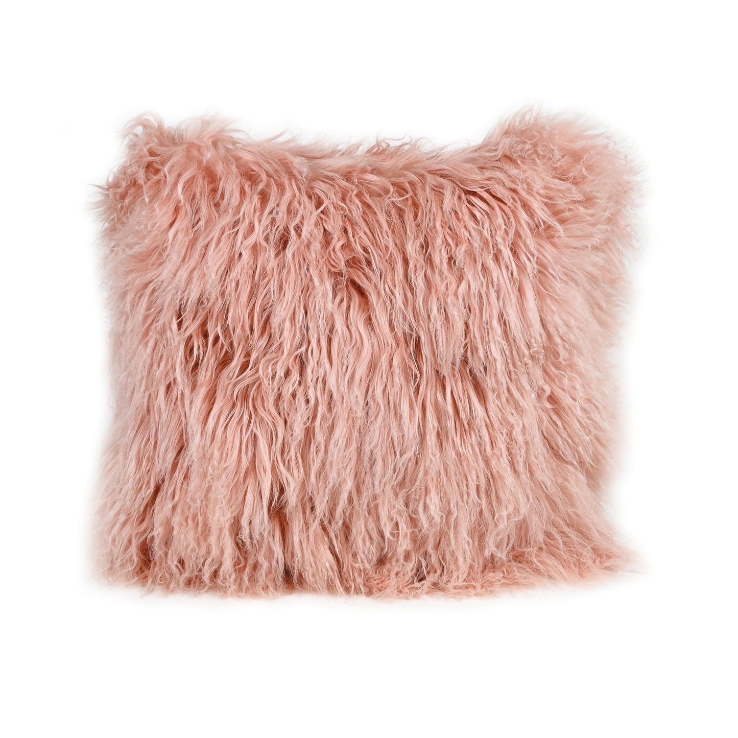 PINK TIBETAN FUR CUSHION