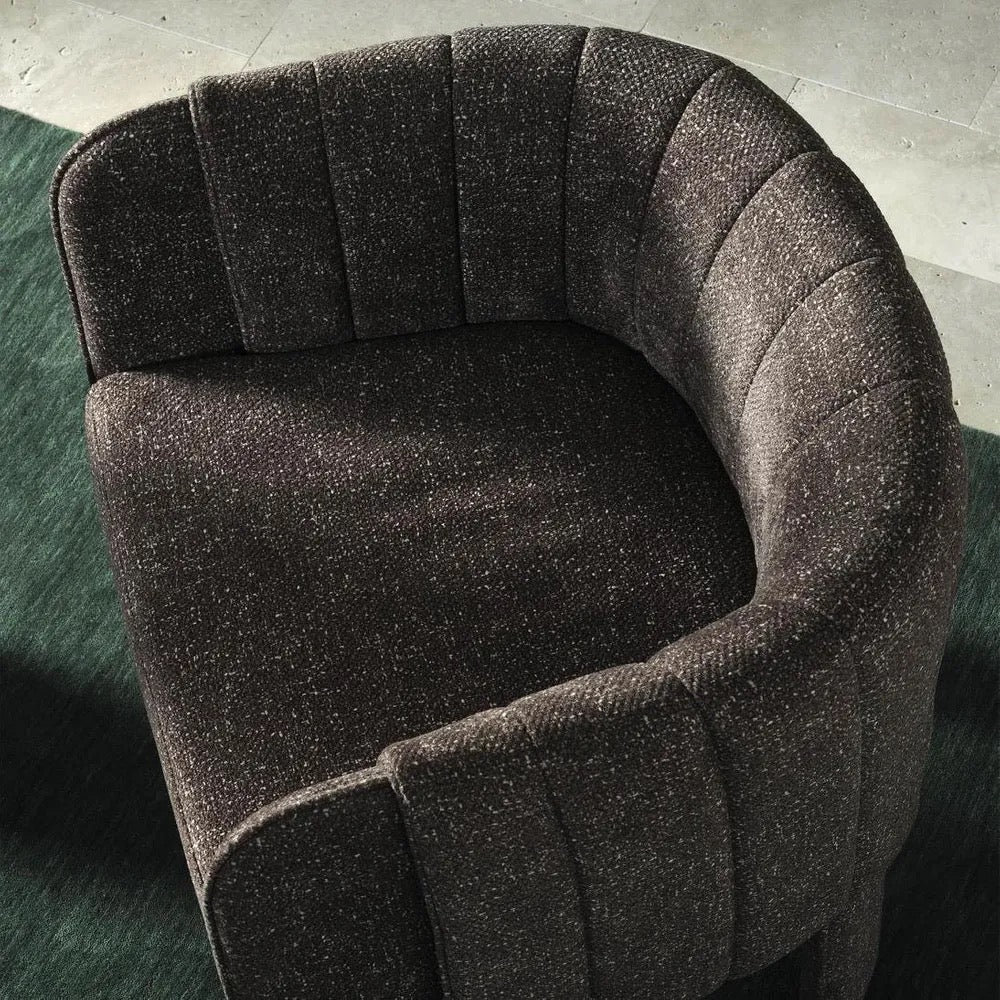 CLARA DINING CHAIR WITH ARMS COCOA
