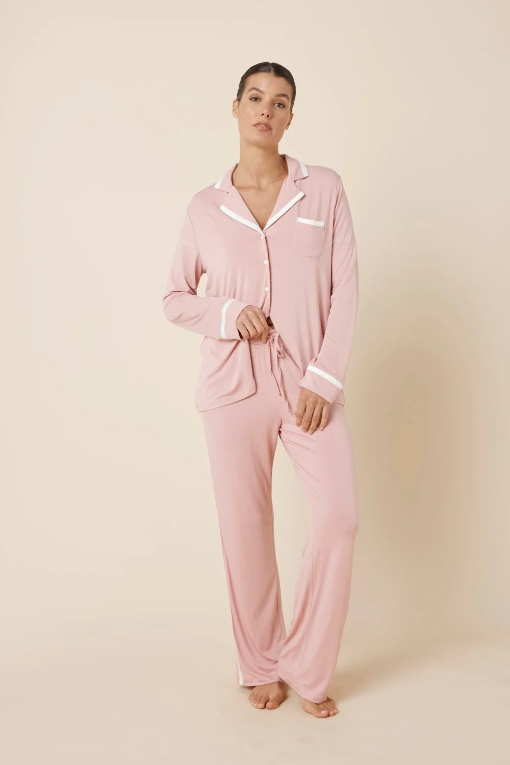 Grace Bamboo PJ Set - Pink