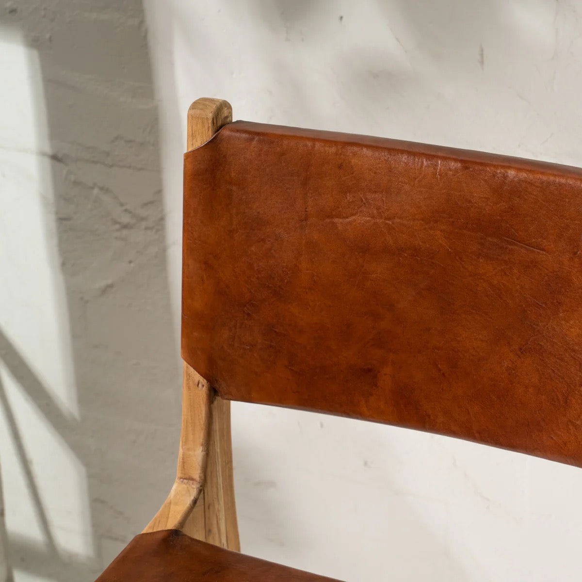 KELILE LEATHER BARSTOOL - CHOCOLATE