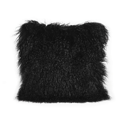 BLACK TIBETAN FUR CUSHIO