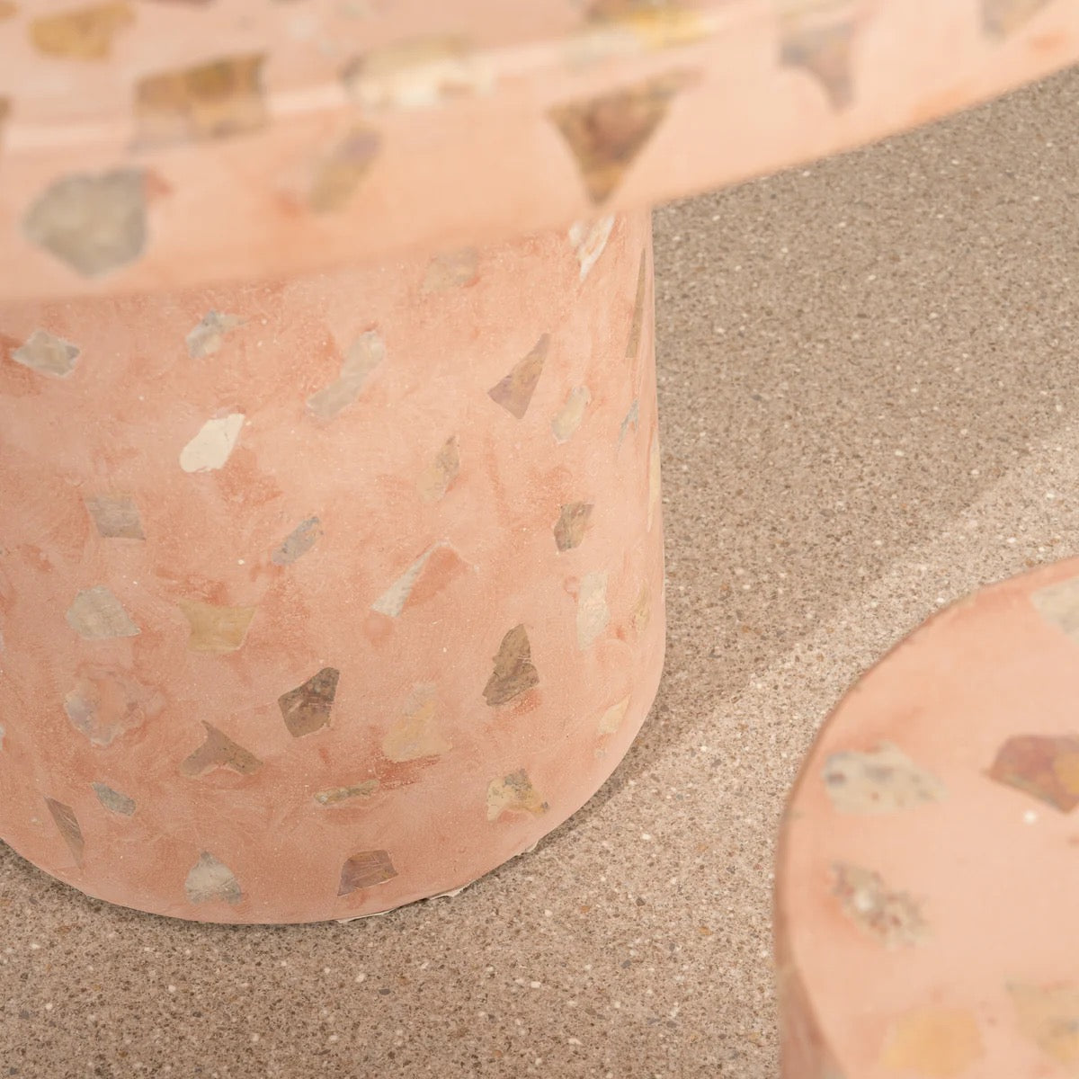 ILLIA TERRAZZO DINING TABLE - TERRAROSA