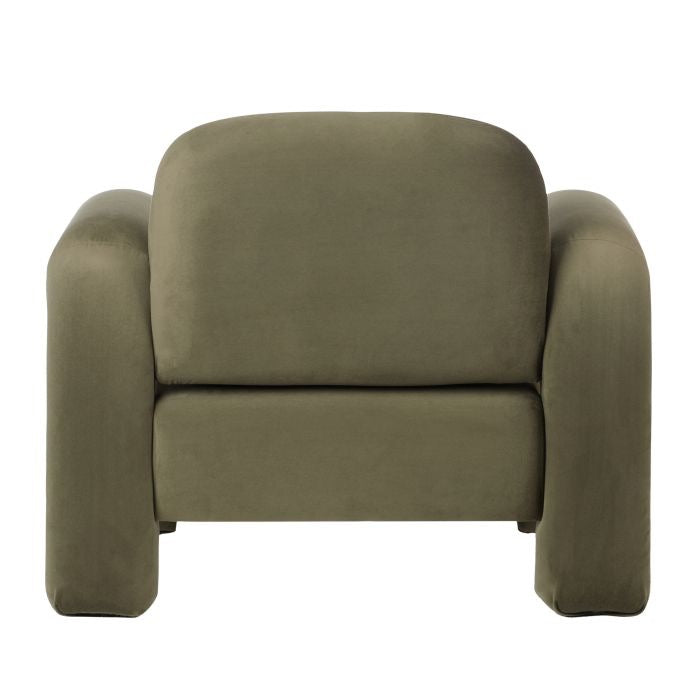 MIA ARMCHAIR VELVET GREEN 90.5X81X75CM