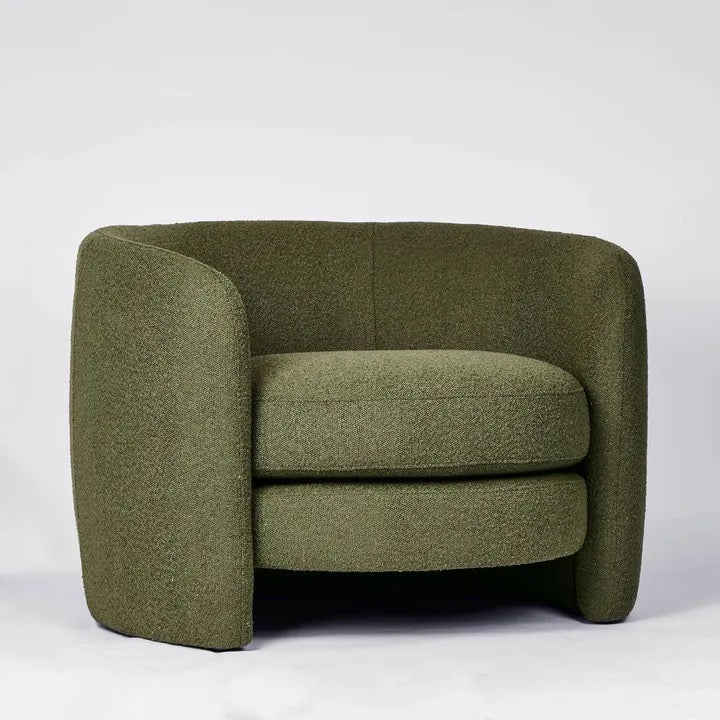 CORA ARMCHAIR OLIVE BOUCLE