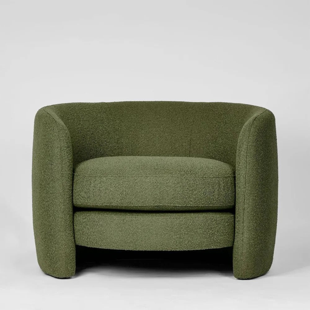 CORA ARMCHAIR OLIVE BOUCLE
