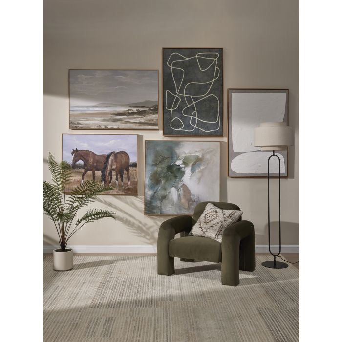 MIA ARMCHAIR VELVET GREEN 90.5X81X75CM