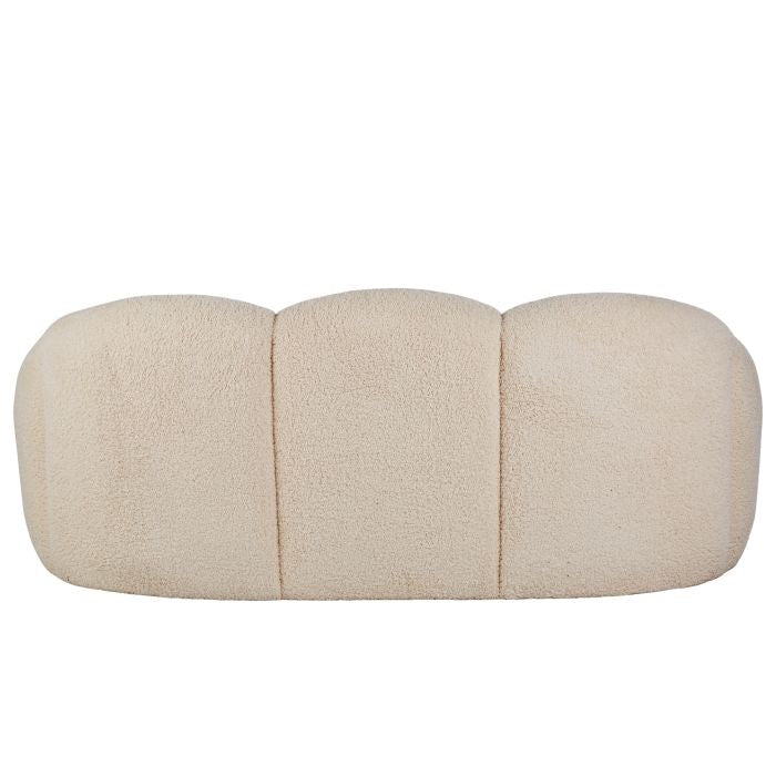 FORMES TEDDY BEAR CURVED 3 SEATER SOFA OFF WHITE 200X84X76CM