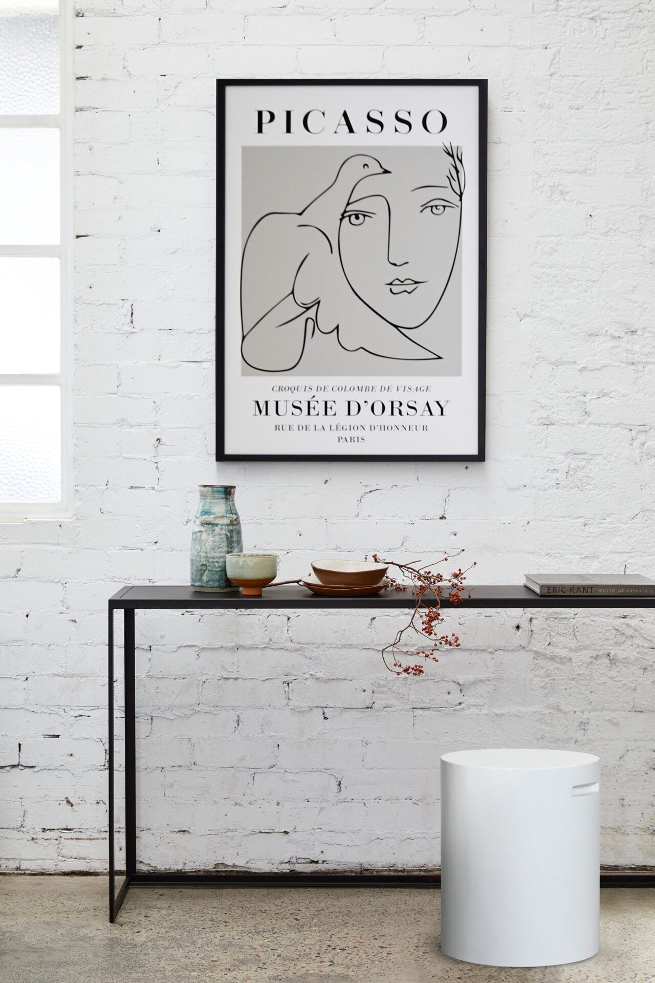 CLIFTON ROUND STOOL – WHITE