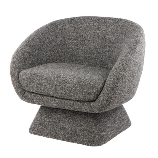LUCCA SWIVEL CHAIR GREY 73X88X81CM