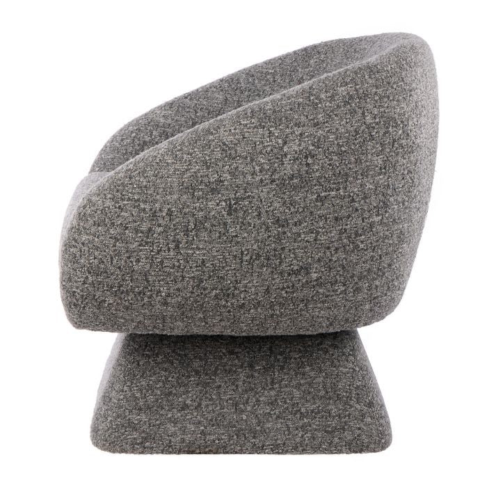 LUCCA SWIVEL CHAIR GREY 73X88X81CM