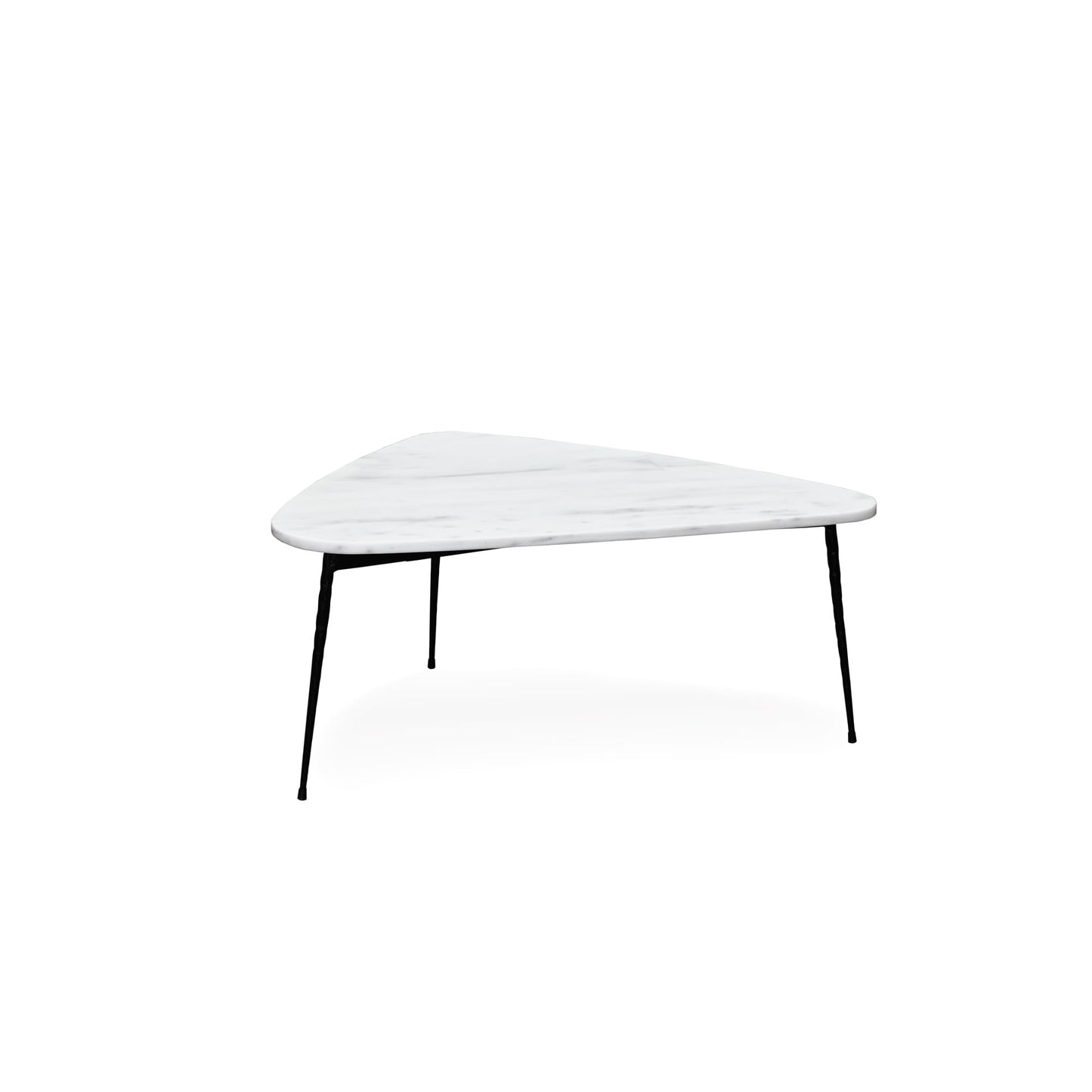 ALBA COFFEE TABLE MEDIUM – WHITE MARBLE BLACK FRAME