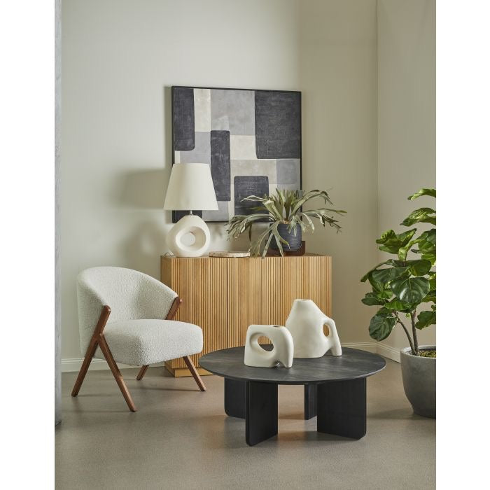 LENNOX ARM CHAIR BISQUE 68X70X80C