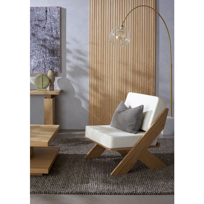 CAILEN FLOOR LAMP BRASS & WHITE 180X30X225CM