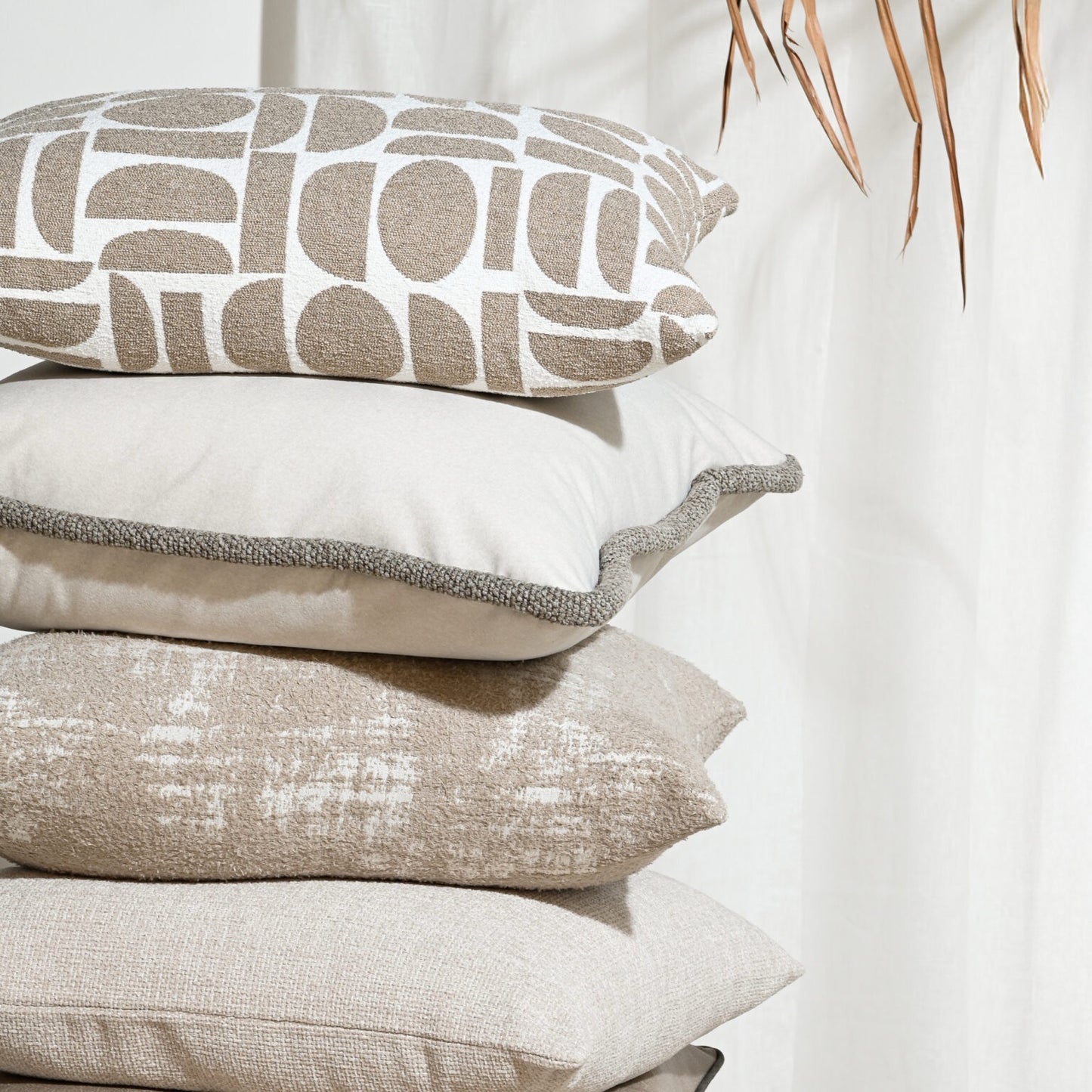 STORMY OAT – FABRIC CUSHION – 57 X 57