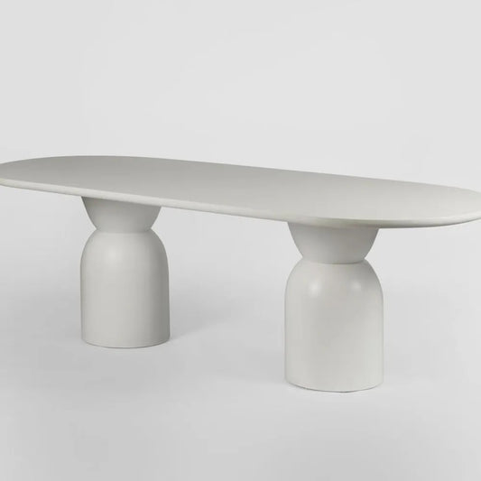 OLIVE DINING TABLE OVAL 240 WHITE