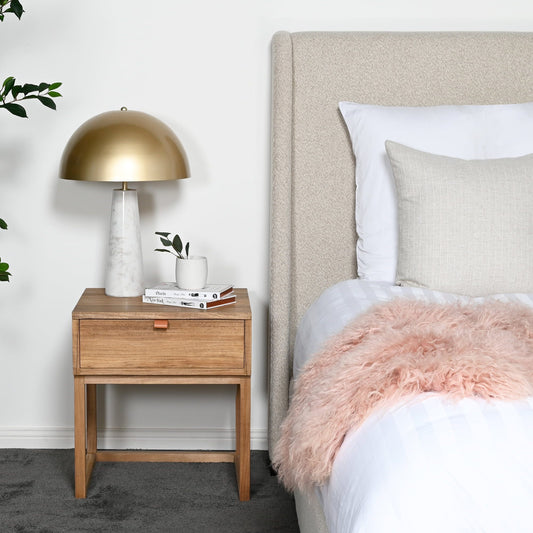 RECTANGLE TIBETAN FUR THROW – PINK