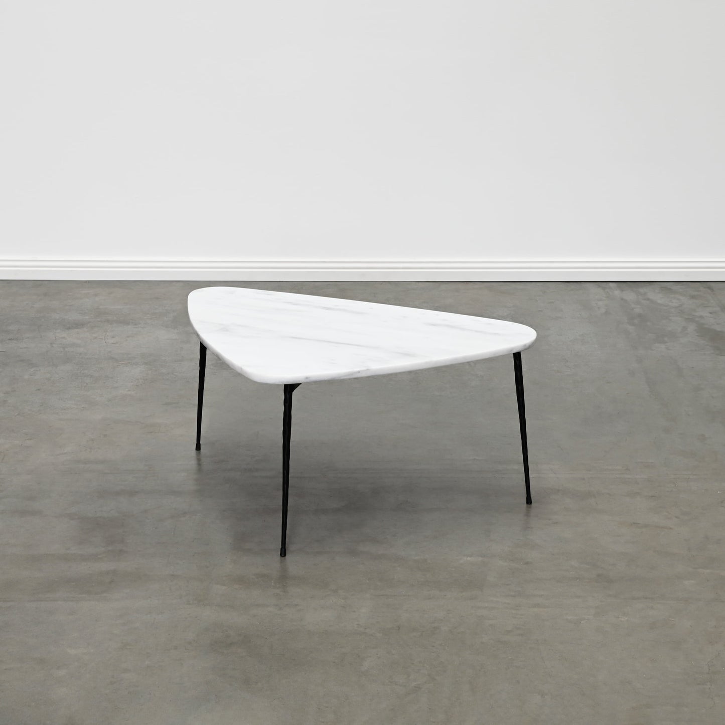 ALBA COFFEE TABLE MEDIUM – WHITE MARBLE BLACK FRAME