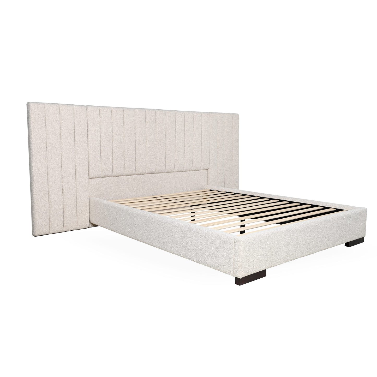 RENEE – FULL BED WITH WING – OATMEAL - KING