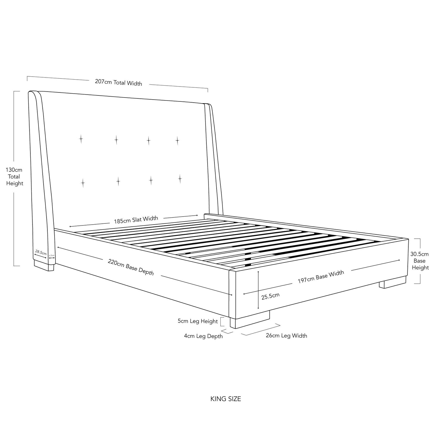 DORIAN – FULL BED – OATMEAL - KING