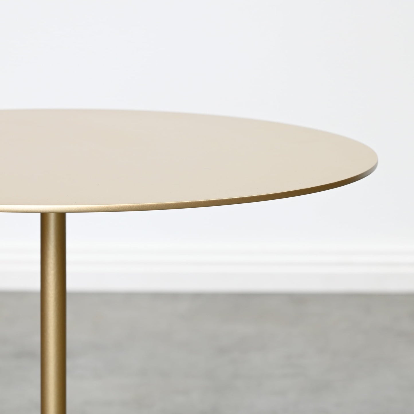 BRAZIL SIDE TABLE – GOLD METAL & BLACK MARBLE