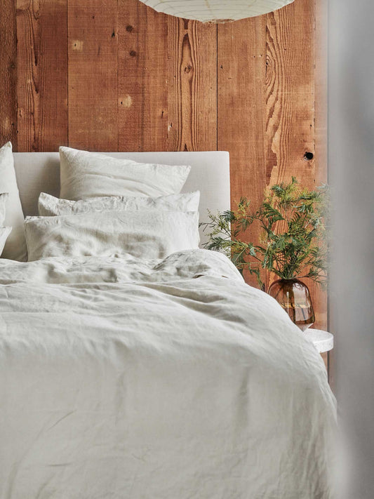 100% Pure French Linen Duvet Cover in Cream - King