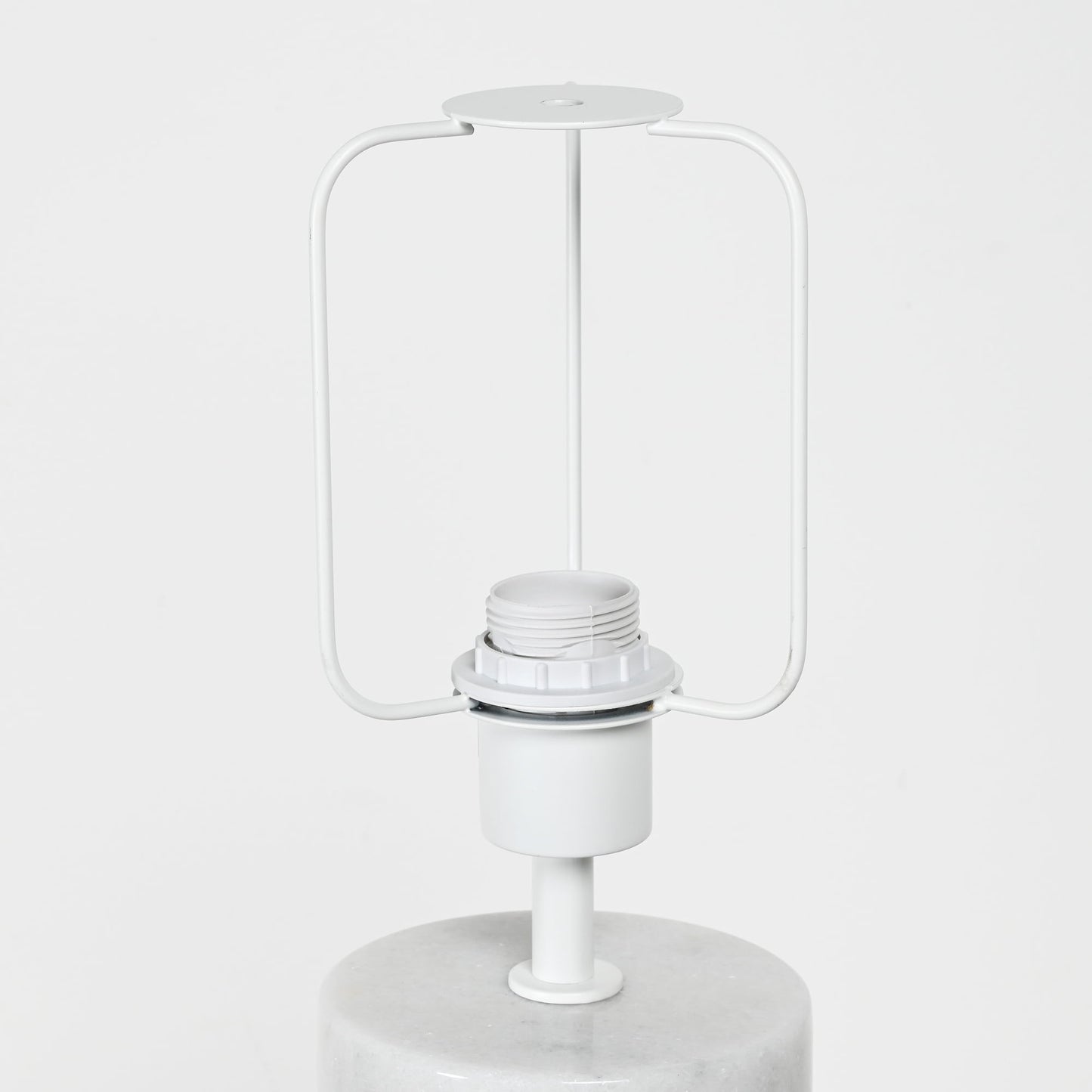 MILA TABLE LAMP – WHITE MARBLE – WHITE SHADE