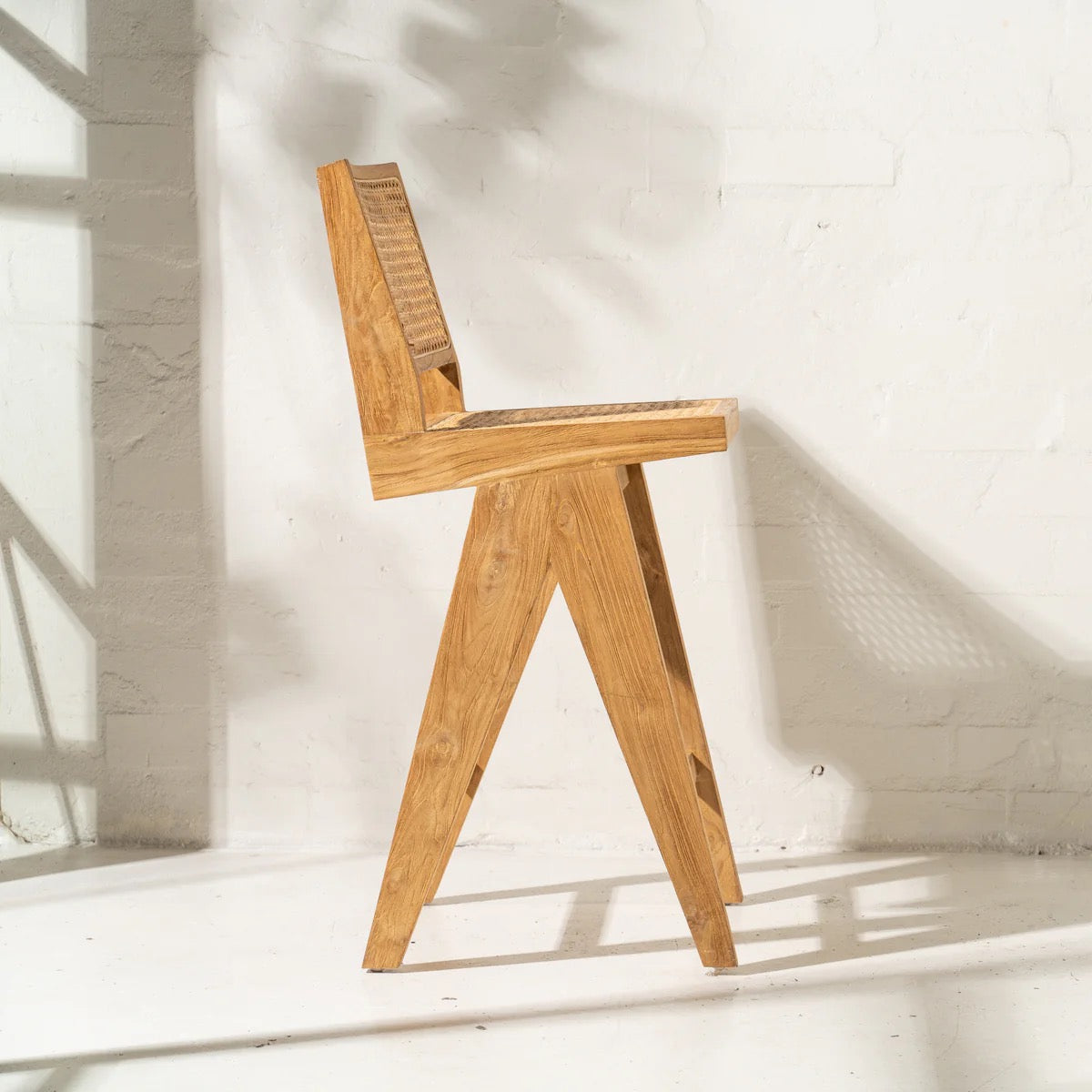 LEOS RATTAN SQUARED OFF BARSTOOL