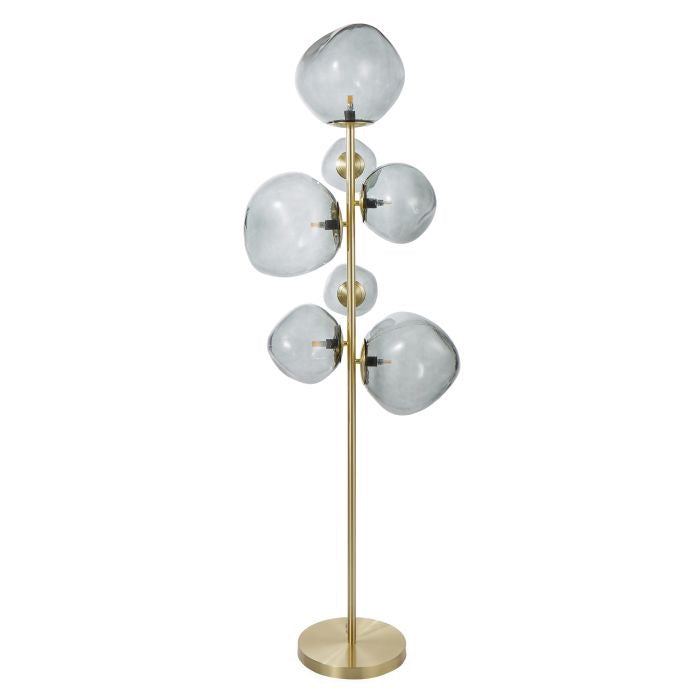 ATHENA METALLIC FLOOR LAMP BLACK & GOLD 55X28X160CM