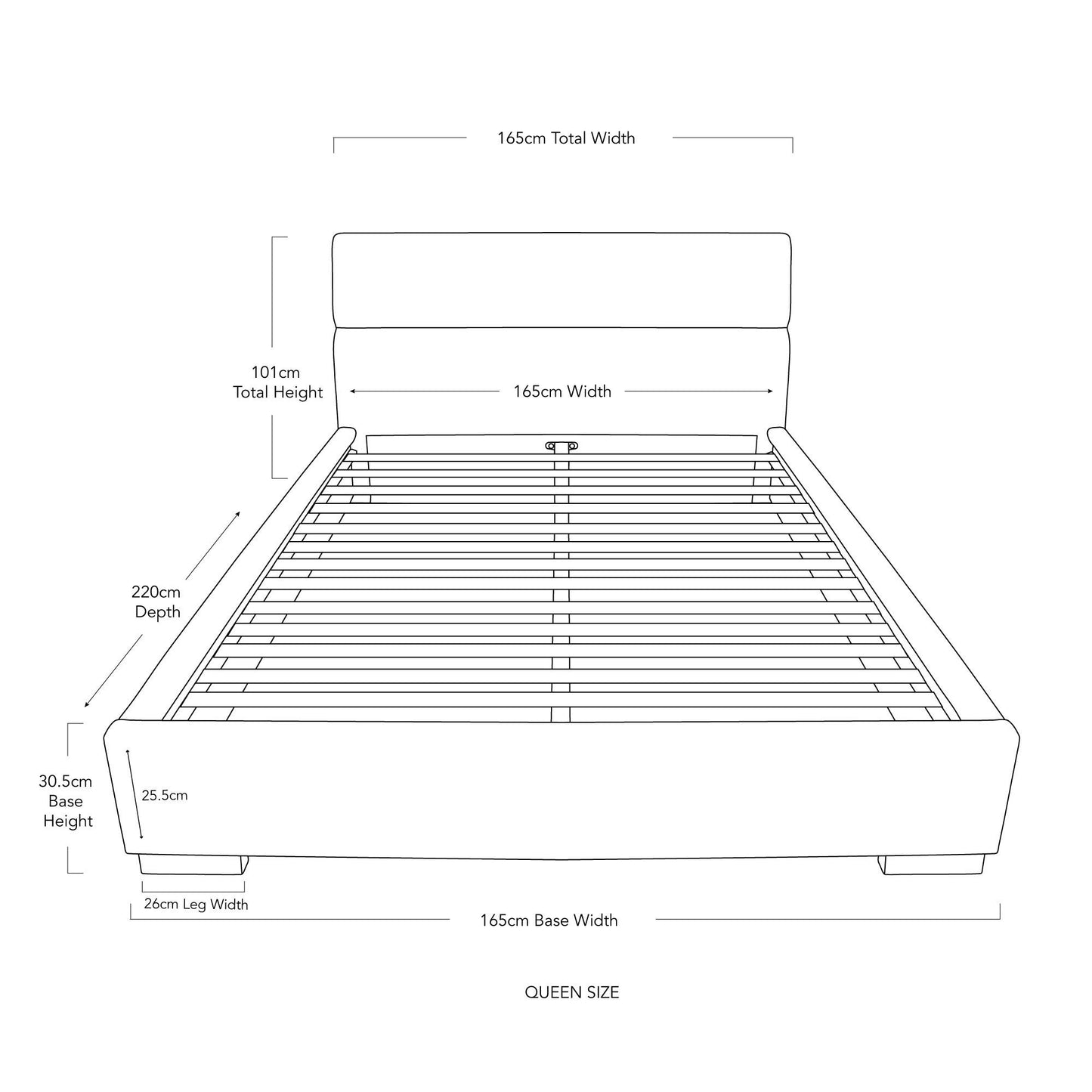 BAXTER – FULL BED NO – OATMEAL - QUEEN
