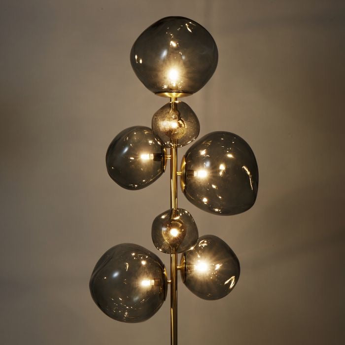 ATHENA METALLIC FLOOR LAMP BLACK & GOLD 55X28X160CM