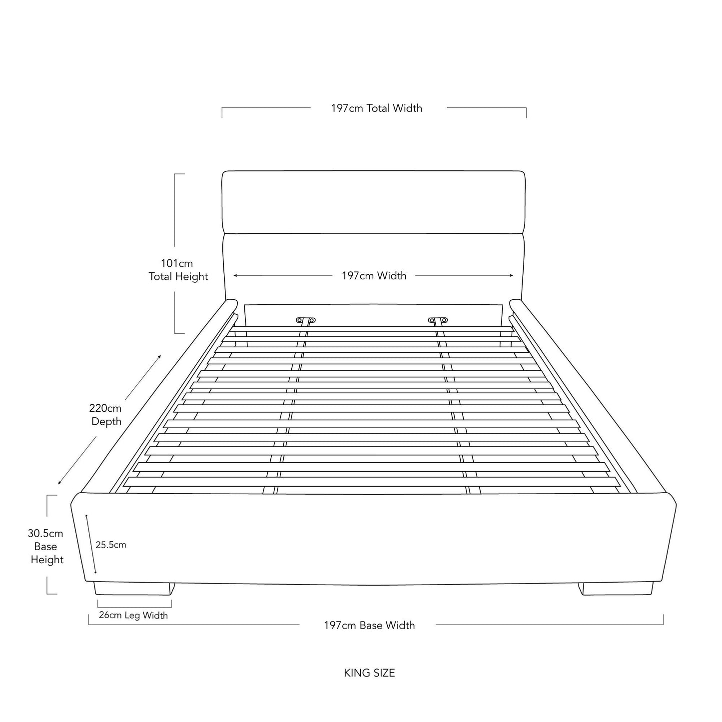 BAXTER – FULL BED NO – OATMEAL - KING