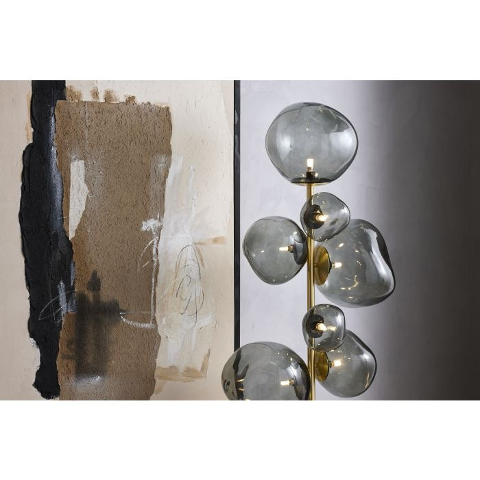 ATHENA METALLIC FLOOR LAMP BLACK & GOLD 55X28X160CM
