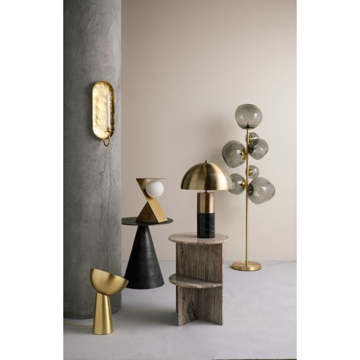 ATHENA METALLIC FLOOR LAMP BLACK & GOLD 55X28X160CM