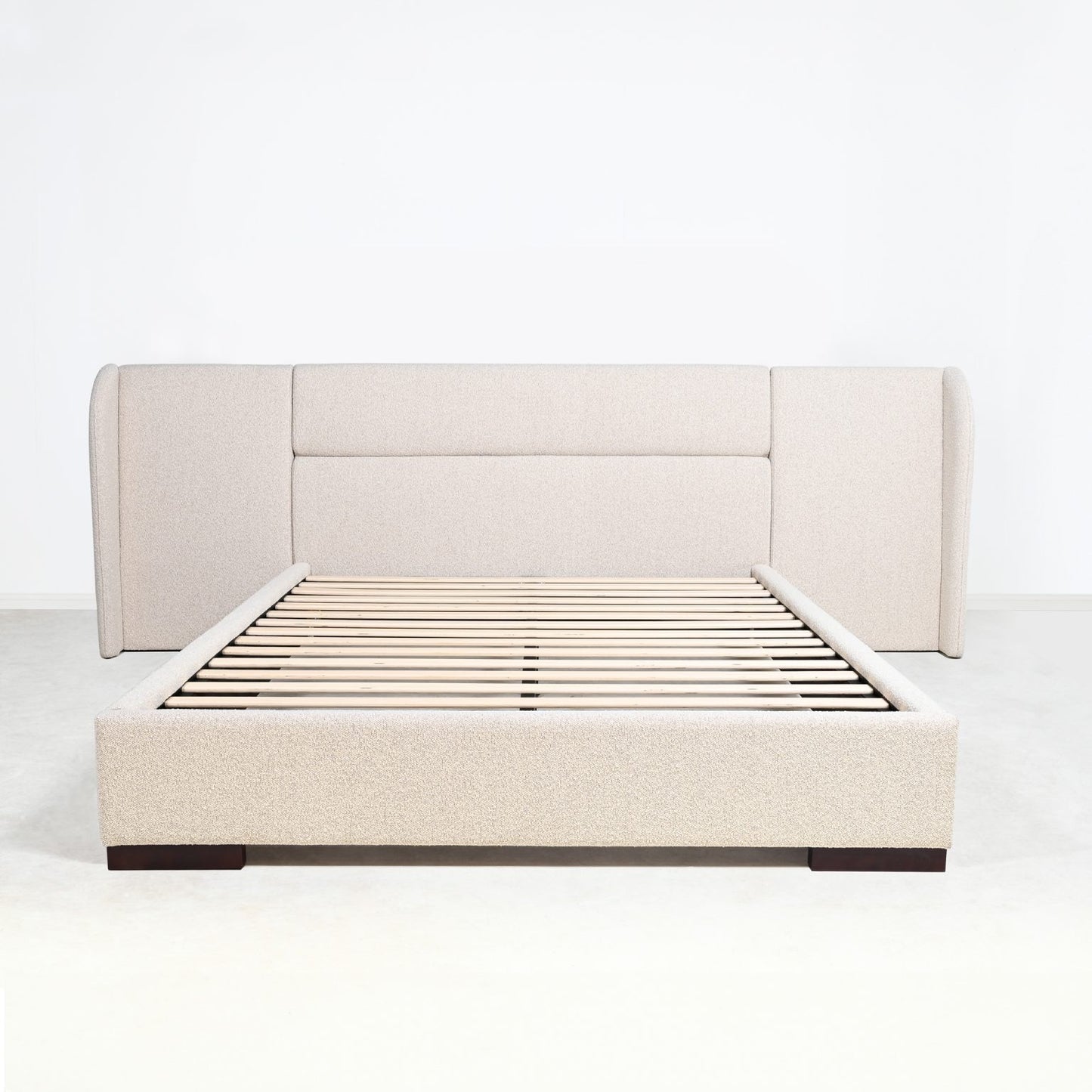 BAXTER – FULL BED WITH WING – OATMEAL - KING