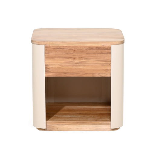 ARUBA – BEDSIDE TABLE WITH DRAWER – TEAK WOOD – NATURAL