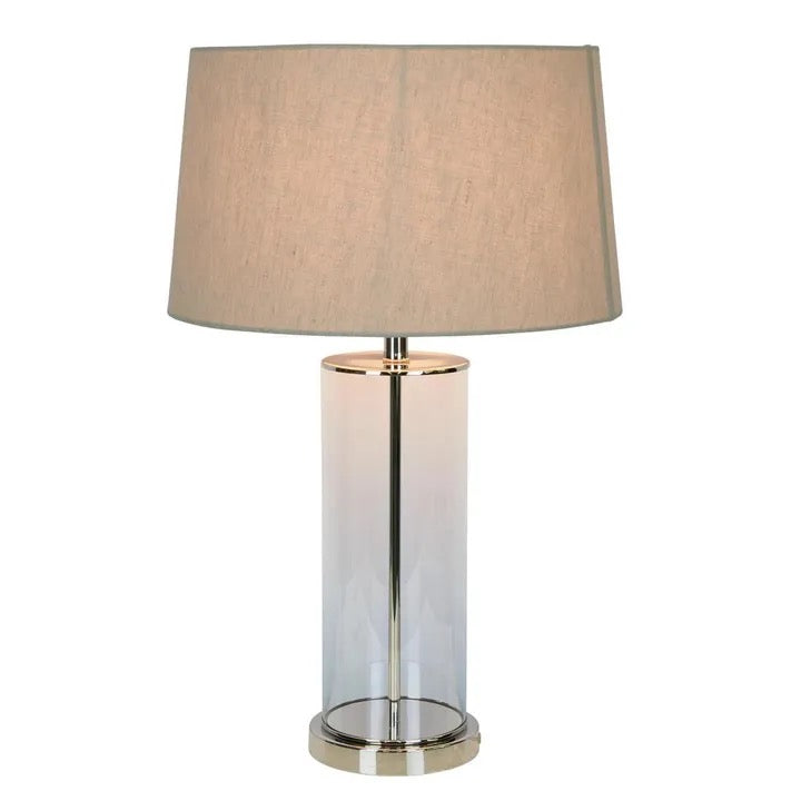 IRIS GLASS TABLE LAMP BASE POLISHED NICKEL- BASE ONLY