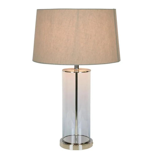 IRIS GLASS TABLE LAMP BASE POLISHED NICKEL- BASE ONLY