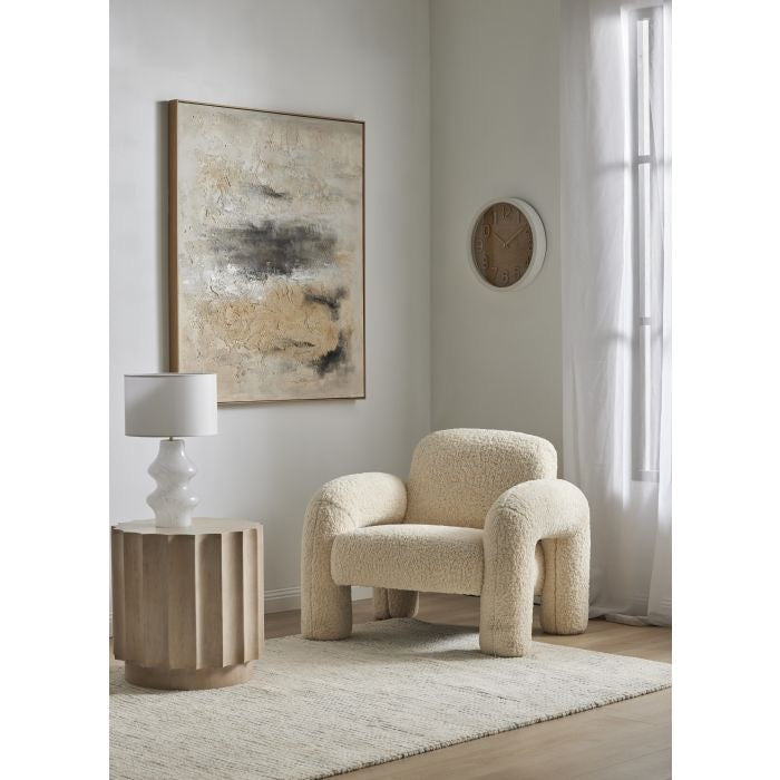 MIA ARMCHAIR OFF WHITE 90.5X81X75CM