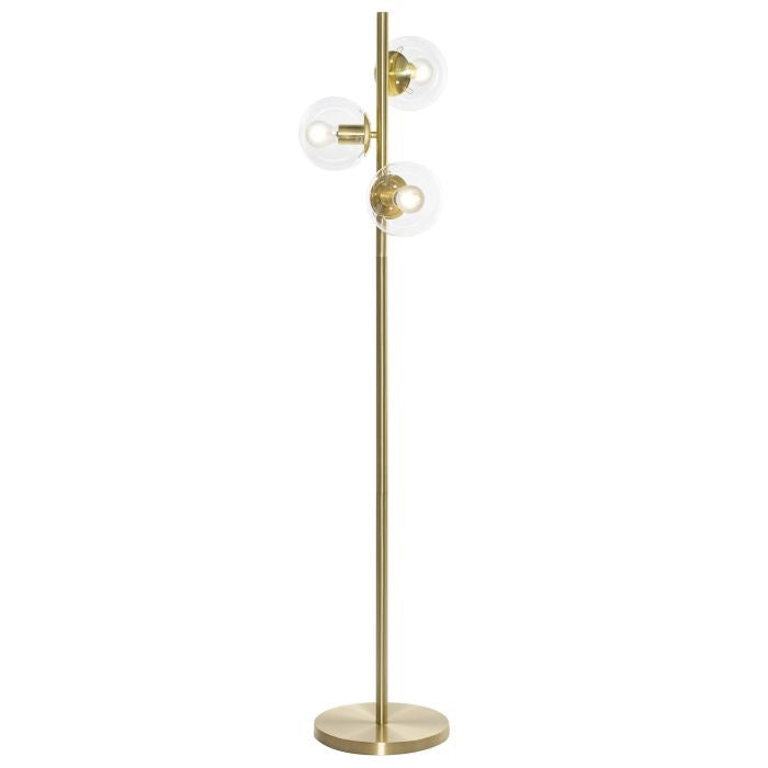 AMILLA FLOOR LAMP BRUSHED GOLD & CLEAR 36X28X148CM