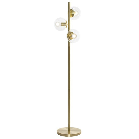 AMILLA FLOOR LAMP BRUSHED GOLD & CLEAR 36X28X148CM