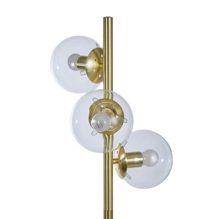 AMILLA FLOOR LAMP BRUSHED GOLD & CLEAR 36X28X148CM