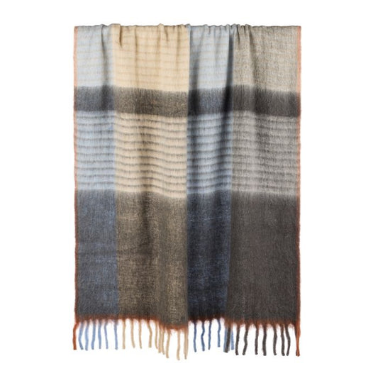 JADEN WOVEN BRUSHED THROW MULTI-COLOURED 130X180X1CM