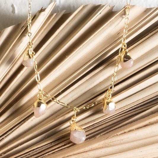 MAI MULTI STONE NECKLACE - GOLD PLATED