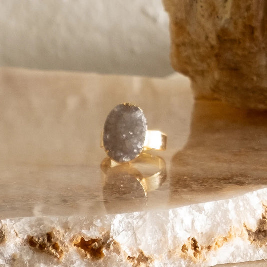 DARRAGH STONE RING - GOLD PLATED