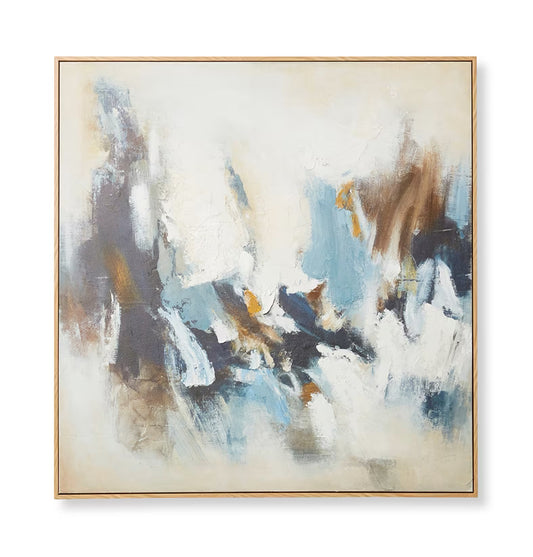 Gathered Hand Painted Wall Art - 120 x 5 x 120cm