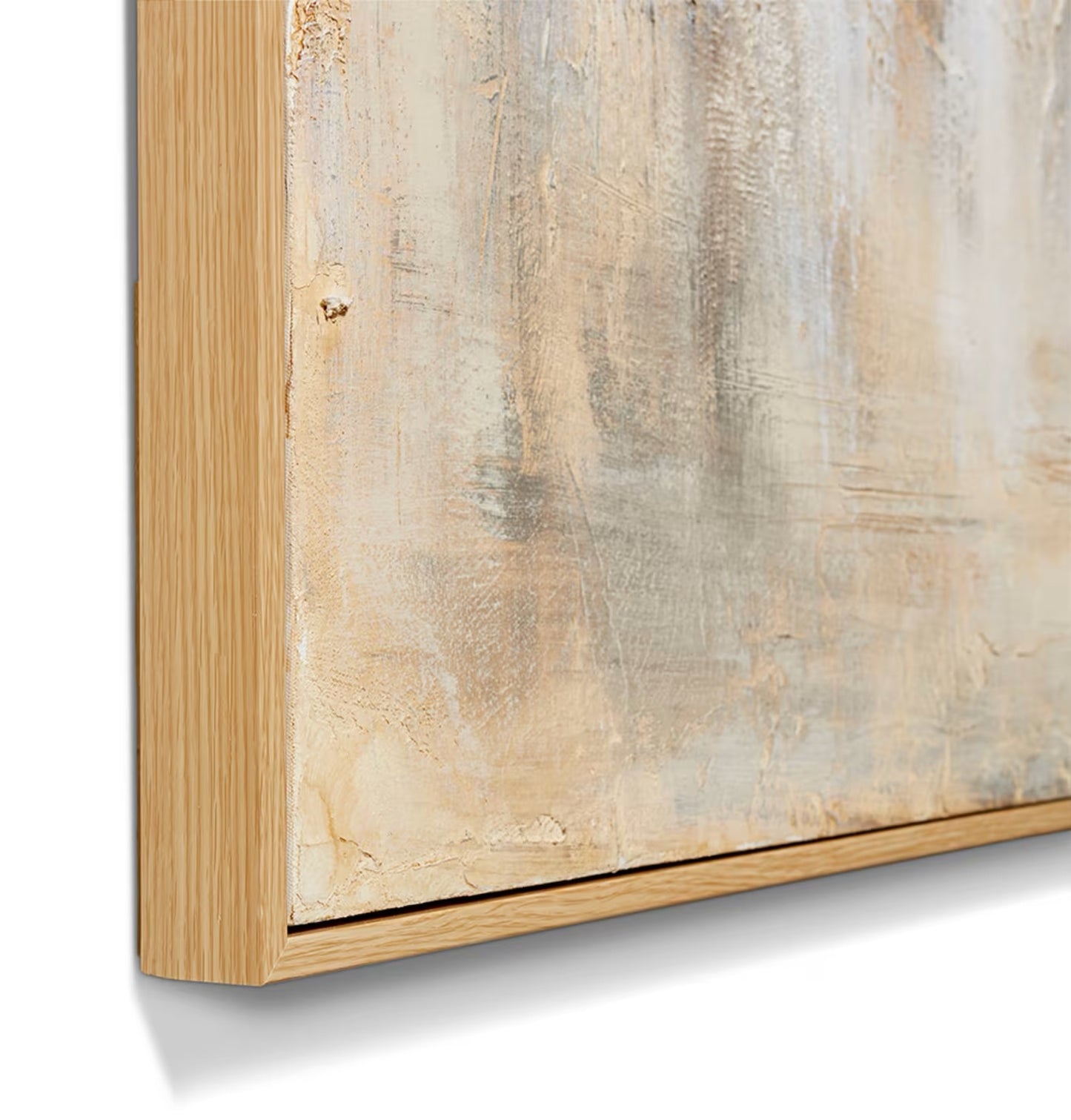 Morning Fog Hand Painted Wall Art - 120 x 5 x 150 cm - brown/natural
