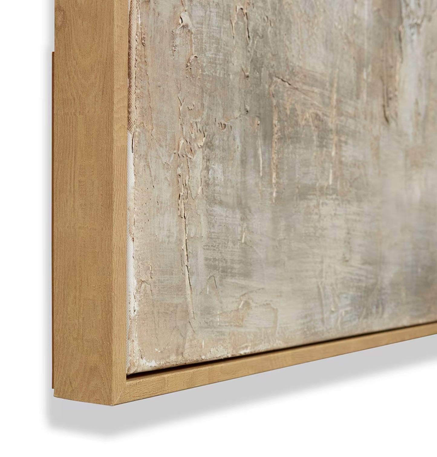 Morning Fog Hand Painted Wall - 120 x 5 x 150cm - white/beige