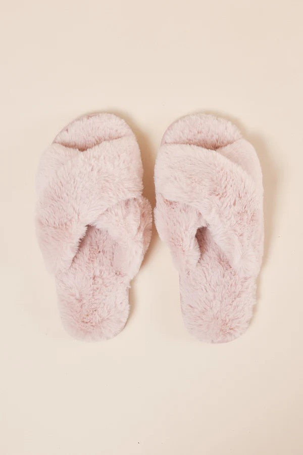 Milan Plush Slipper - Pink