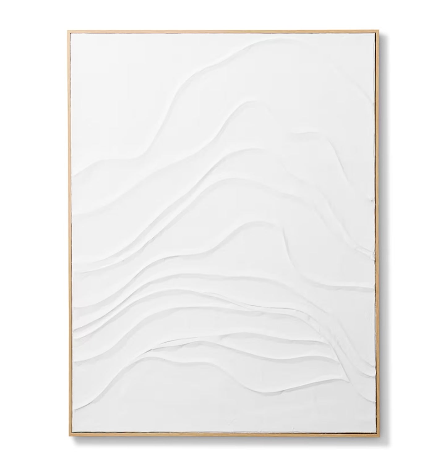 Wavy Hand Painted Wall Art - 120 x 5 x 150 cm