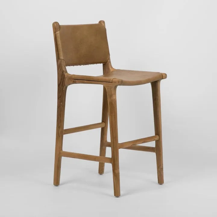 MARVIN BAR STOOL HIGH BACK - TOFFEE